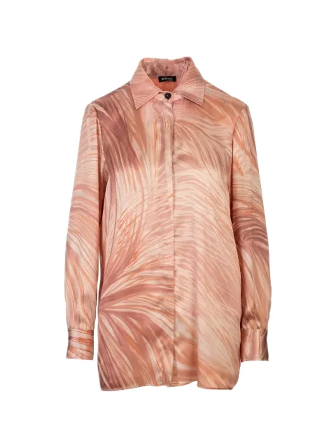 Kiton abstract-print shirt Orange D55407K0869G