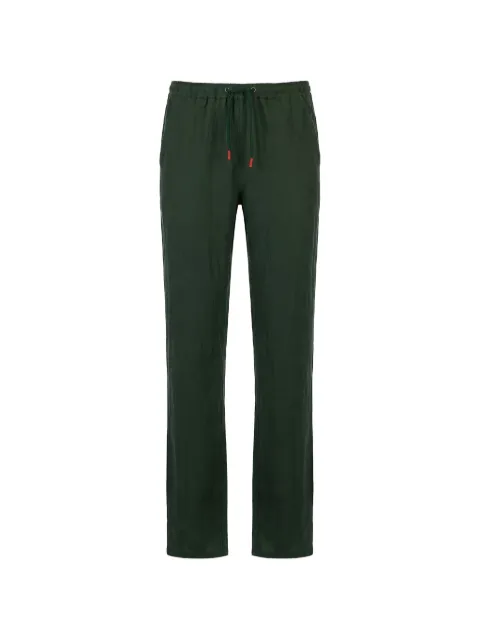 Kiton drawstring straight-leg trousers Green UPSHORLH09690