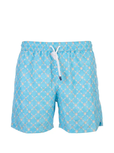 Fedeli shell-print swim shorts Blue 00318F91