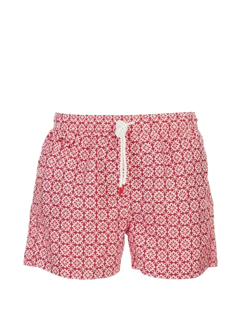 Kiton floral-print swim shorts Red UCOM010K0741H