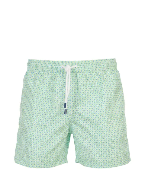 Fedeli geometric-print swim shorts Green 00318F209