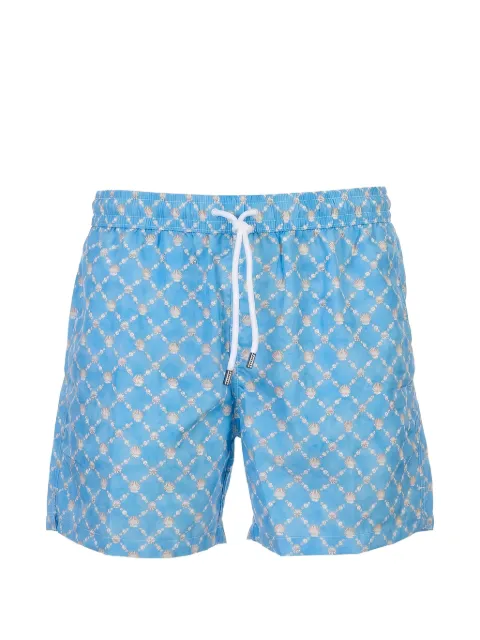 Fedeli shell-print swim shorts Blue 00318F91