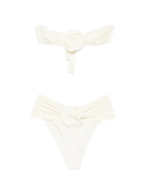 La Reveche Derya ruched bikini Neutrals LR26DRB
