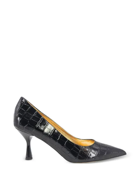 Madison Maison Annuccia leather croc-effect pumps Black ANNUCCIA200