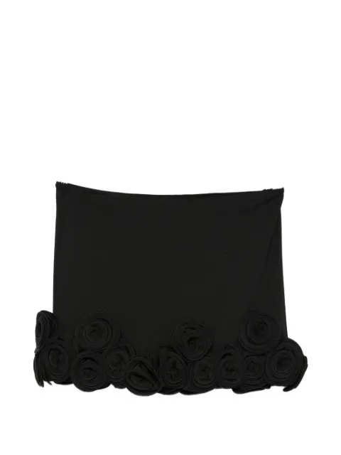 La Reveche floral-appliqué skirt Black LR26IVS