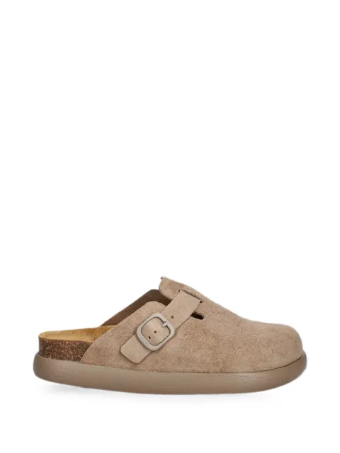 Scholl buckle-fastening suede slippers Neutrals F012172361