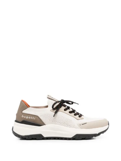 Bugatti logo-print panelled sneakers Neutrals 321AVL606900