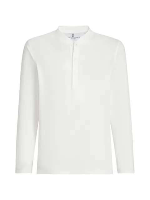 Brunello Cucinelli Henley collar T-shirt Neutrals MW8351365PC828