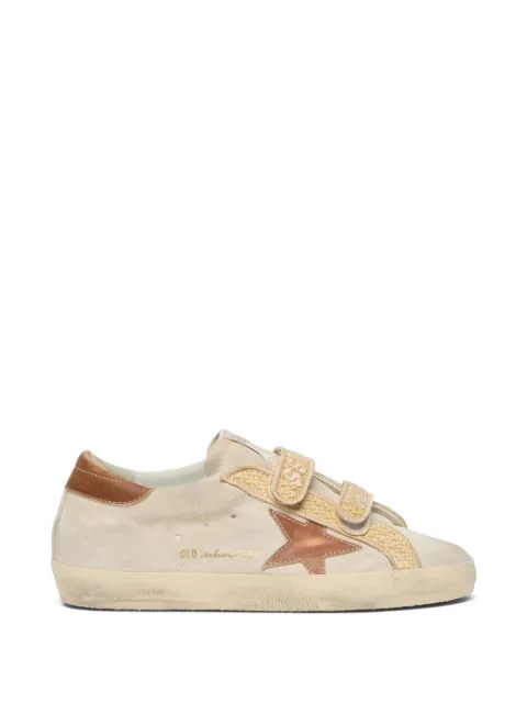 Golden Goose Old School sneakers in suede with leather star and raffia strap Neutrals GWF00111F008603