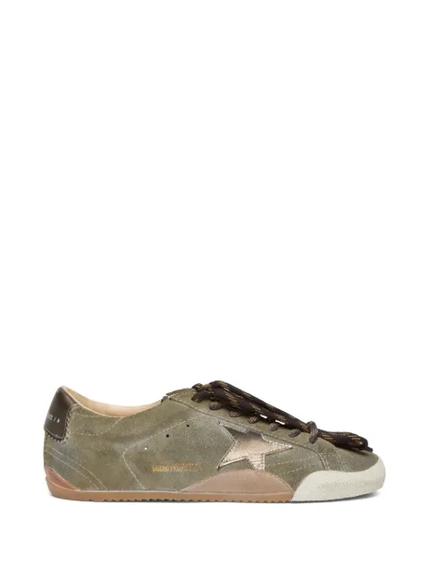 Golden Goose True-Star in olive suede with gold star Green GWF00922F008631