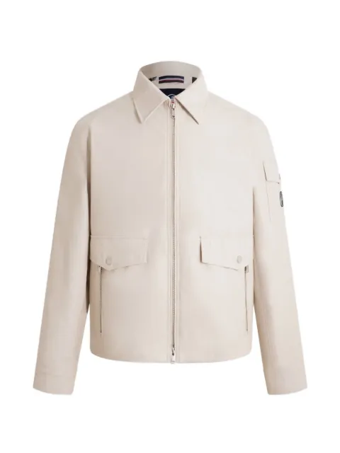 Fusalp Fralis Chambray patch-pockets bomber jacket Neutrals 26EJ2007