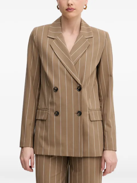 Benetton pinstripe double-breasted blazer Brown 26Q2DW03L