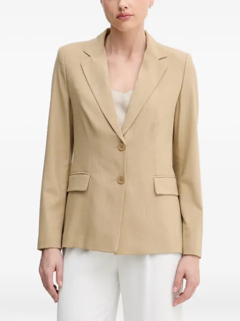 Benetton notched-lapel single-breasted blazer Neutrals 2962DW02W