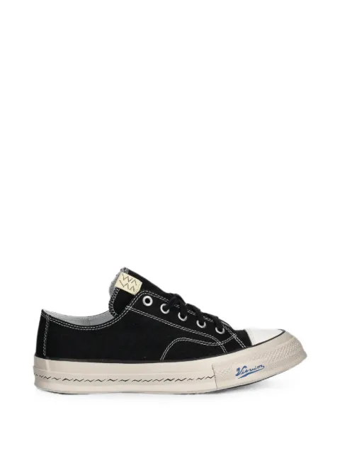 visvim logo-patch low-top sneakers Black 125101001003