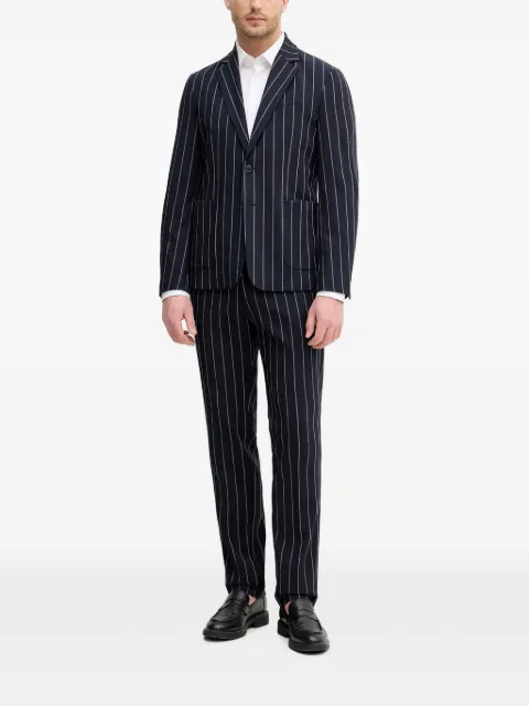 Benetton pinstripe-pattern single-breasted suit Blue 23N4UW021