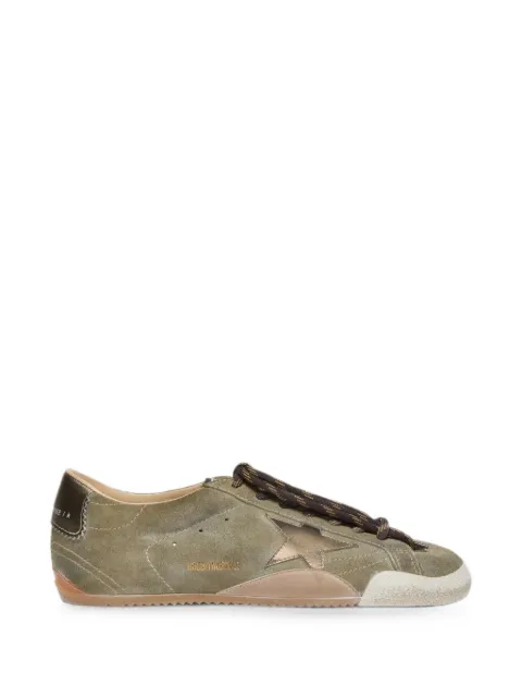 Golden Goose True-Star in olive suede with gold star sneakers Green GMF00922F008631