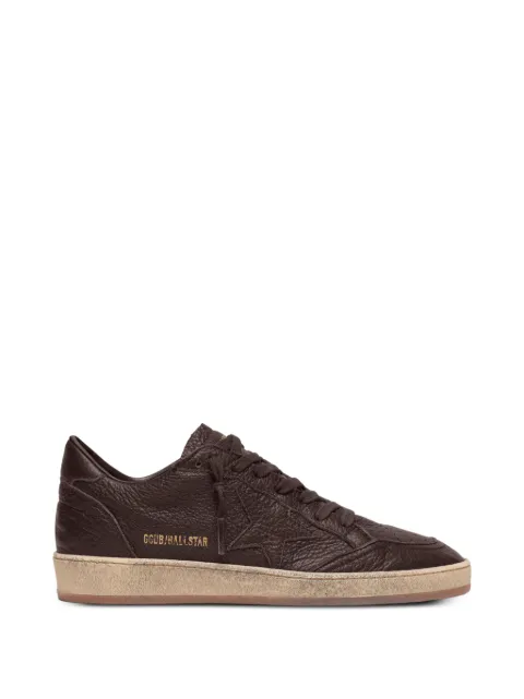 Golden Goose Ball Star sneakers in leather with tone-on-tone leather star Brown GMF00117F008888