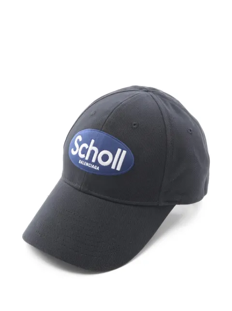 Balenciaga Pre-Owned x Scholl 2020s logo baseball cap Black 1056450