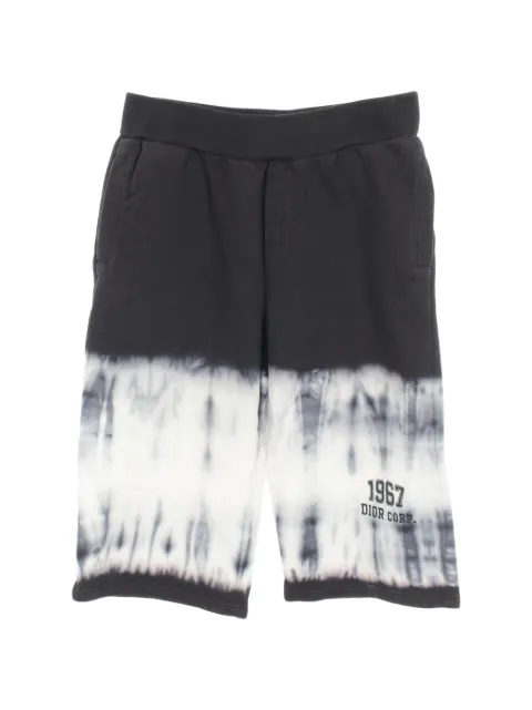 Christian Dior Pre-Owned 2020s tie-dye embroidered-detail track pants Black 1052373