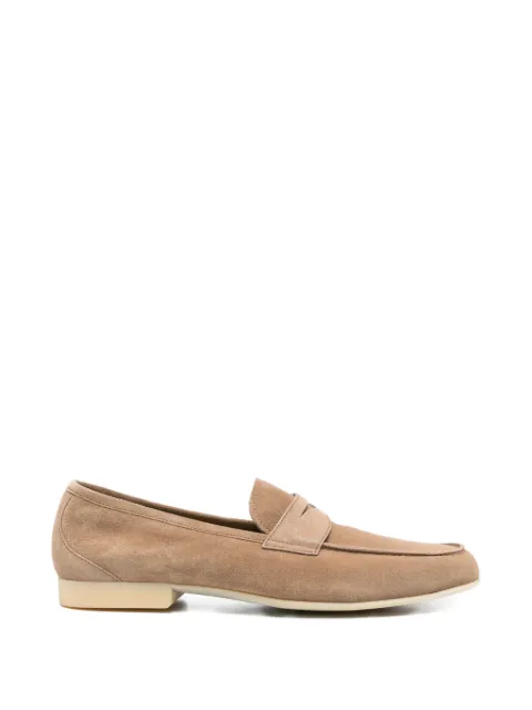 Fratelli Rossetti suede penny loafers Neutrals 52045