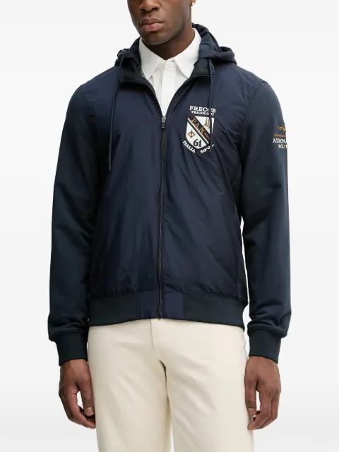 Aeronautica Militare Frecce Tricolori patch-detail zip-up hoodie Blue AF0520UF0067