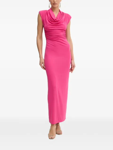 FRACOMINA cowl-neck backless maxi dress Pink FS26SD3003W62601