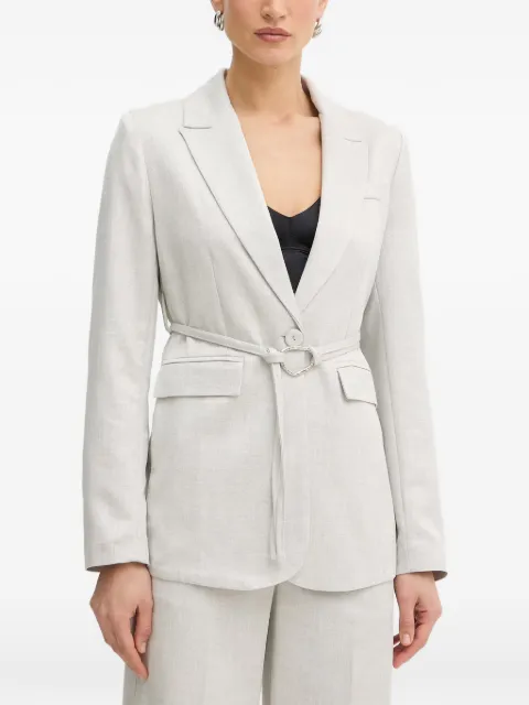 FRACOMINA belted notch-lapel blazer Grey FS26SJ3003W84501