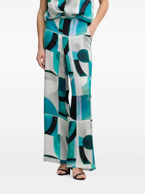 Joseph Ribkoff abstract-print palazzo pants Blue 261042