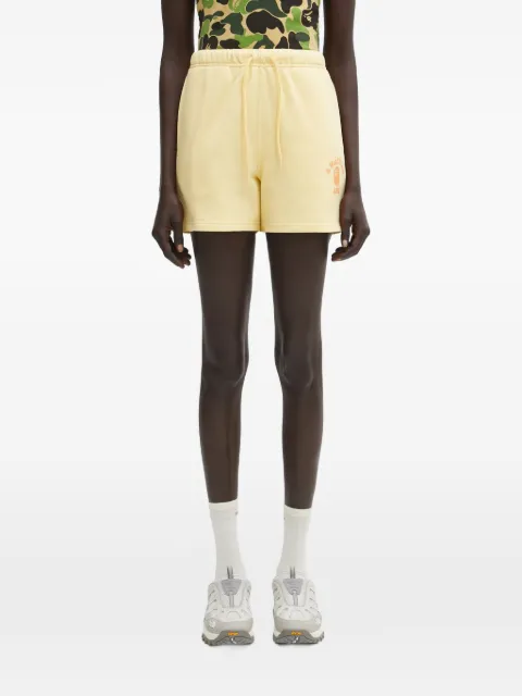 A BATHING APE® logo-print drawstring shorts Yellow 1L30253004
