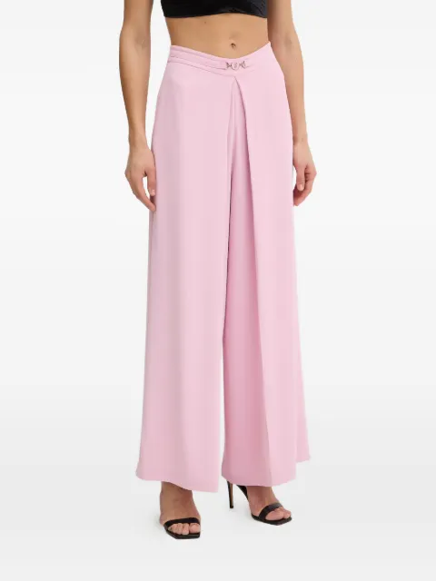 FRACOMINA logo-plaque pleated trousers Pink FS26SV3007W47601