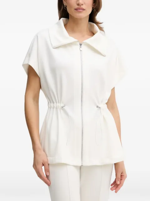 Joseph Ribkoff drawstring-waist zip-up jacket White 261638