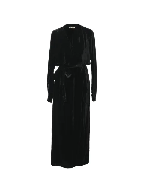 The Attico Raquel wrap maxi dress Black TONPUHKCL374484W