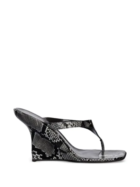 Jeffrey Campbell Romee snakeskin-effect wedge sandals Grey U30502018