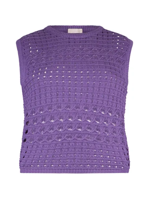 LIU JO crochet round-neck jumper Purple WA6326MA79R