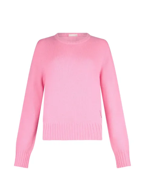 LIU JO ribbed perforated-logo sweater Pink WA6290MA73
