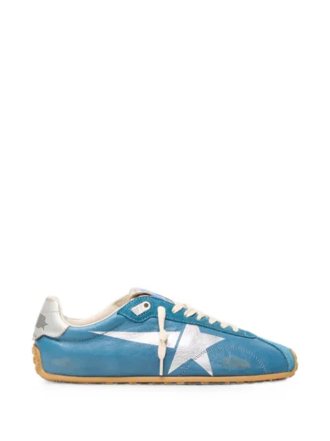 Golden Goose Marathon Speed in blue nappa with printed star and silver leather heel tab sneakers Blue GWF00892F007833