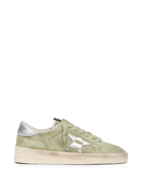Golden Goose Stardan suede upper suede and star laminated leather heel sneakers Green GWF00948F008495