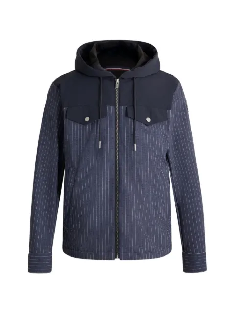 Fusalp Rocelan pinstriped hooded bomber jacket Blue 26EJ2137