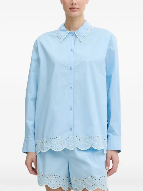 Stine Goya broderie-anglaise scalloped shirt Blue SGT1872499