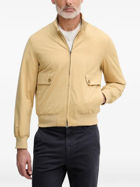 Benetton high-neck button-flap jacket Yellow 28AUUN075