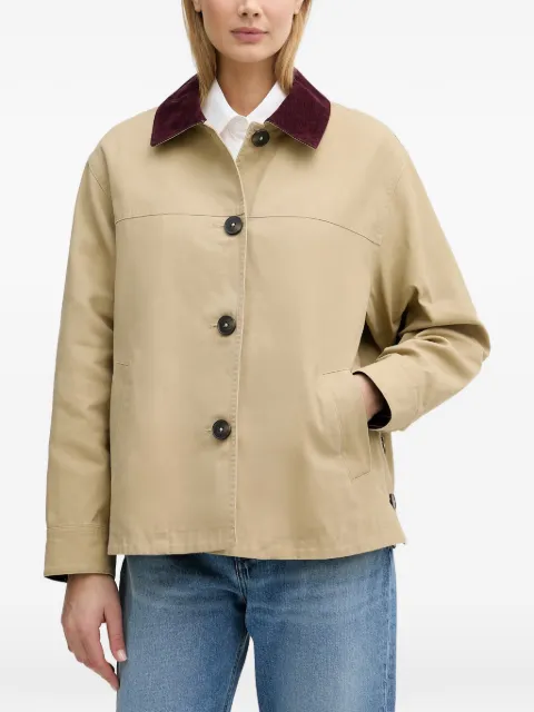 Benetton corduroy-collar button-down jacket Neutrals 2PVADN09F