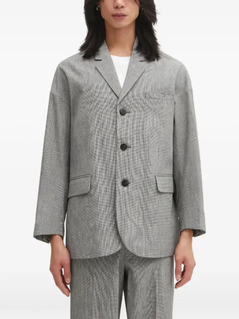 visvim micro-check notched-lapels suit Grey 125205013010
