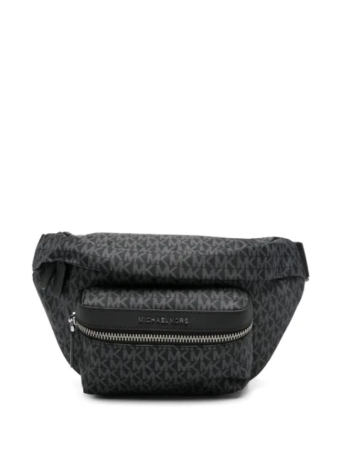 Michael Kors Brooklyn monogram-pattern logo-plaque belt bag Black 33S6LBNY1O