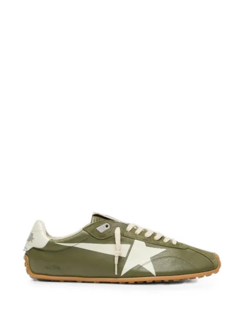 Golden Goose Marathon Speed in olive-green leather with cream star sneakers Green GMF00892F008456