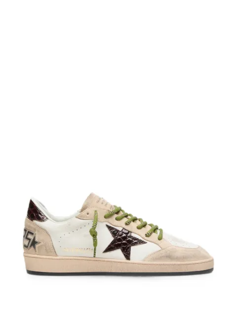Golden Goose Ball Star in white leather with burgundy croc-effect star White GMF00117F008550