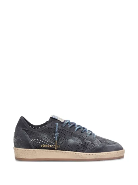 Golden Goose Ball Star sneakers in perforated suede with suede star Blue GMF00916F008586