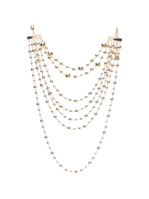 Silvia Gnecchi Solange beaded multi-strand necklace Gold 010SOLANGE