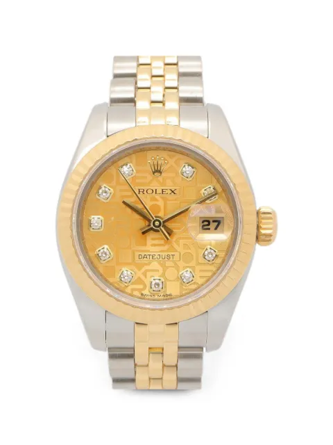 Rolex 2006 Oyster Perpetual Datejust 10P diamond-embellished 26mm watch Gold 1057800
