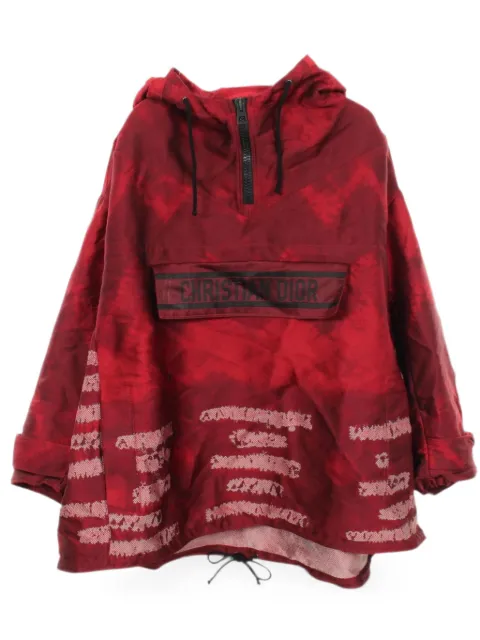 Christian Dior Pre-Owned 2010s Bee-embroidery tie-dye jacket Red 1058531