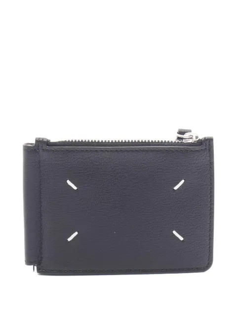 Maison Martin Margiela Pre-Owned 2020s Bi-fold zip leather wallet Black 1059682